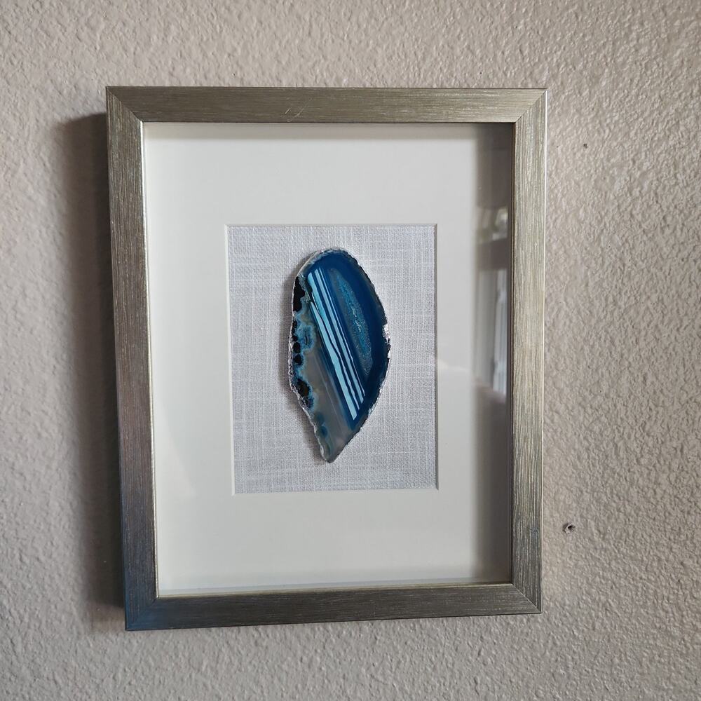 Blue Agate Stone Shadowbox